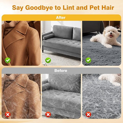 XSDLSSLY Pet Hair Removal Gloves for Cats and Dogs. The Latest Reusable electrostatic pet Hair Removal Gloves.Pet Hair Removal Tool Suitable for Sofas, Bed Sheets, Clothing, and car Seats（2Pcs ）