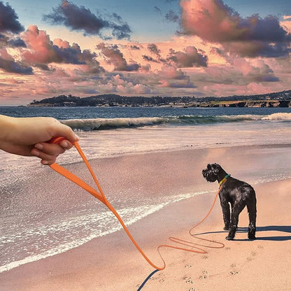 Wolfone 20ft Orange Long Leash - Waterproof Training Dog Leash for Recall, Swimming, Camping, Beach, Hunting, Walking