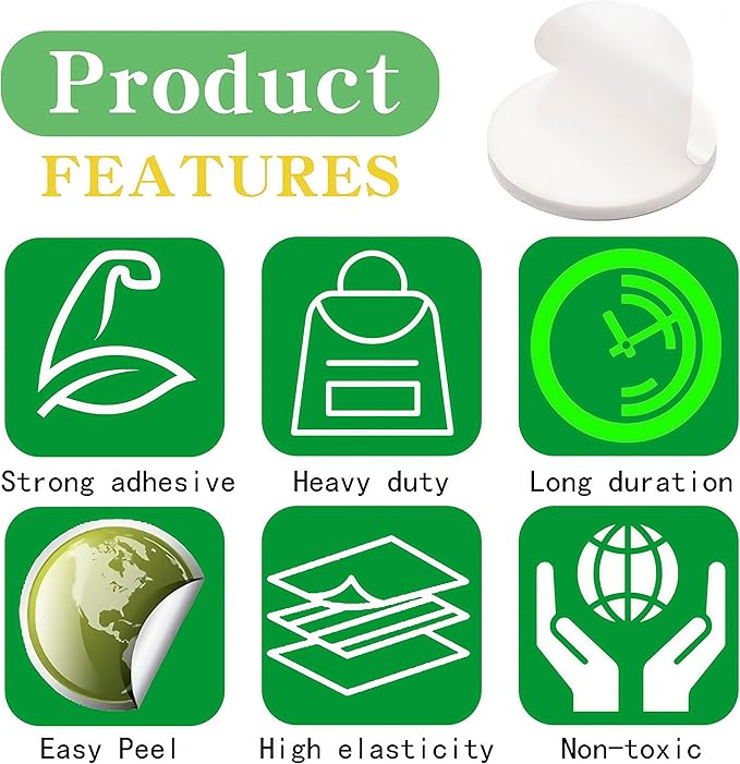 FixItRight 16 Pcs Adhesive Pads for Catnip Balls – Strong Double-Sided Replacement Pad Compatible with Most Wall-Mounted Catnip Balls – Double-Sided Adhesive Pads for Drawer, Door, Fridge, Toilet