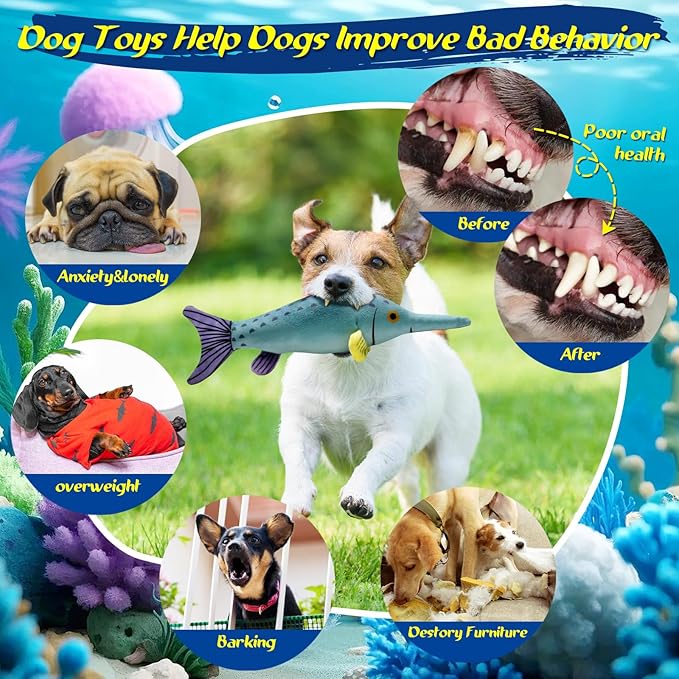 Fuufome Large Squeaky Dog Toys :Plush Soft Dog Chew Toys - Tug of War for Large,Small, Medium,Puppy Breeds-Puppy Toys to Keep Them Busy