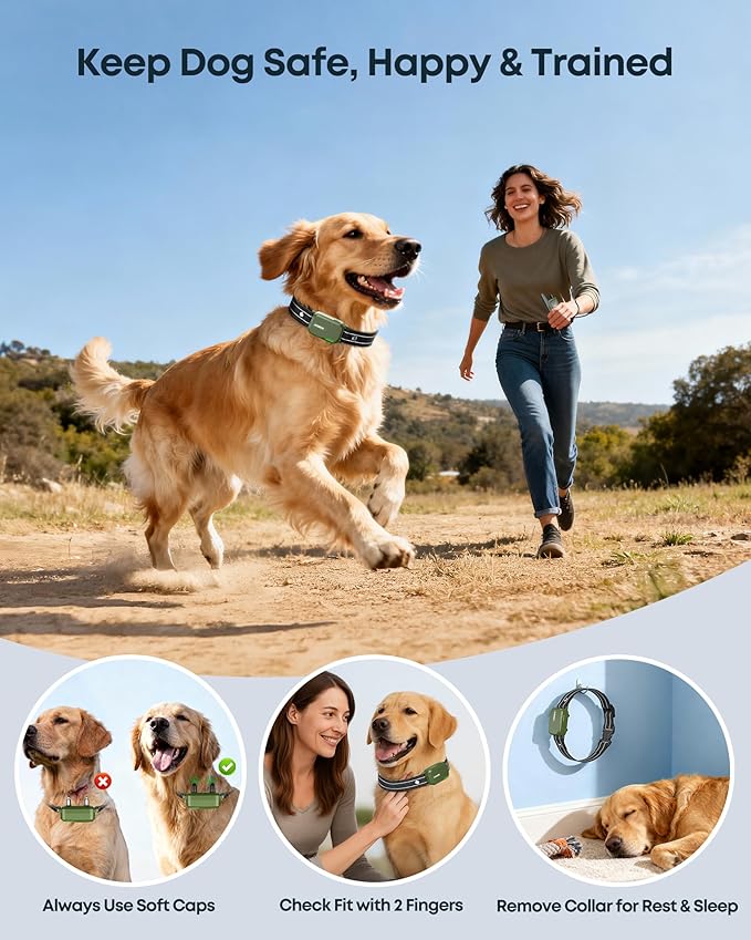 Jugbow Dog Shock Collar - 4500FT Dog Training Collar with Remote, IPX8 Waterproof Electric Dog Collar with 4 Training Modes, Security Lock, Rechargeable eCollar for 10-120lbs Small Medium Large Dogs