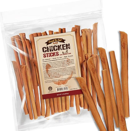 Gootoe Dog Treats, Chicken Jerky for Dogs - Premium Dog Training Treats; High-Protein, Gluten-Free, Hypoallergenic, Grain-Free, Chicken Sticks with Chicken Liver, 1.5 lb