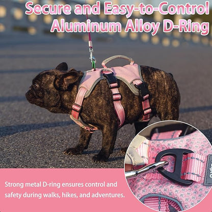 BELPRO Multi-Use Support Dog Harness, Escape Proof No Pull Reflective Adjustable Vest with Durable Handle, Dog Walking Harness for Big/Active Dogs (Pink, M)