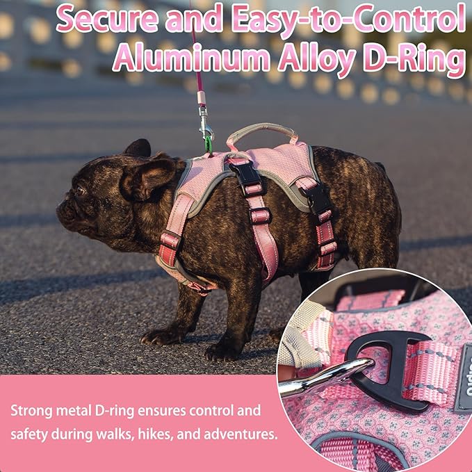 BELPRO Multi-Use Support Dog Harness, Escape Proof No Pull Reflective Adjustable Vest with Durable Handle, Dog Walking Harness for Big/Active Dogs (Pink, XL)