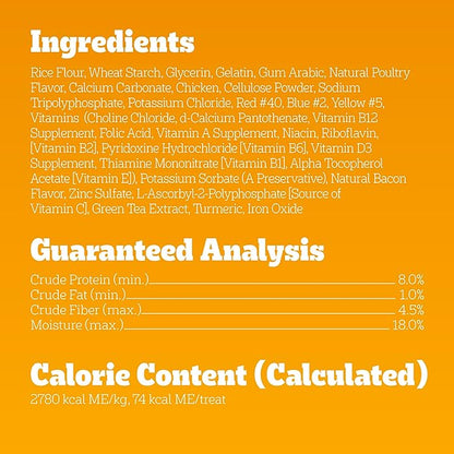 Pedigree Dentastix Dual Flavor Large Breed Dog Treats, Bacon & Chicken, 1.47 lb. Bag (32 Treats)