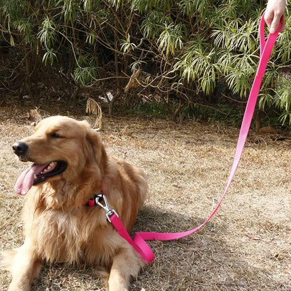 Waterproof Dog Training Leash 50FT 30FT 15FT 10FT 5FT Heavy Duty Recall Long Lead for Large Medium Small Dogs (5FT, Pink)