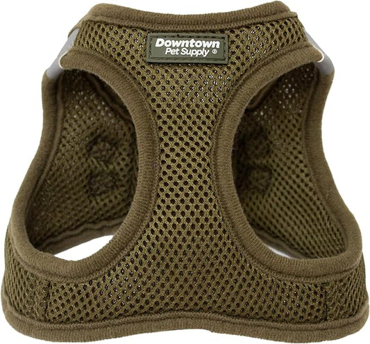 Downtown Pet Supply Step in Dog Harness for Teacup Dogs & Cats No Pull, XX-Small, Hunter Green - Adjustable Harness with Padded Mesh Fabric and Reflective Trim - Buckle Strap Harness for Dogs