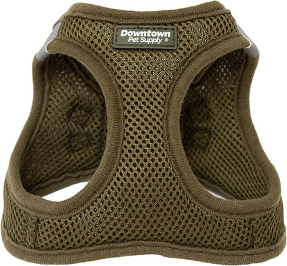 Downtown Pet Supply Step in Dog Harness for Small Dogs No Pull, Medium, Hunter Green - Adjustable Harness with Padded Mesh Fabric and Reflective Trim - Buckle Strap Harness for Dogs