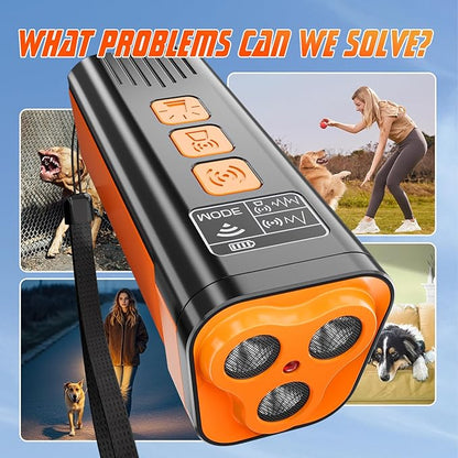 AILCK Dog Bark Deterrent Devices for Training Collar and Pet Supplies Ultrasonic Dog Whistle Corrector with Small and Medium Box Size Gentle Leader for Dogs with Instant Button Silencer Technology