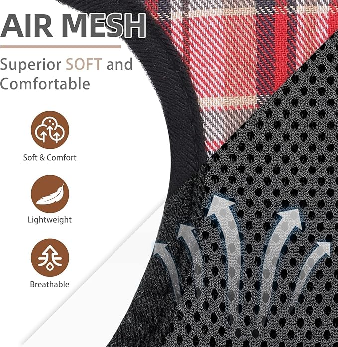 PUPTECK Soft Mesh Dog Harness and Leash Set Pet Puppy Cat Comfort Padded Vest No Pull Harnesses, Red Mixed, XS