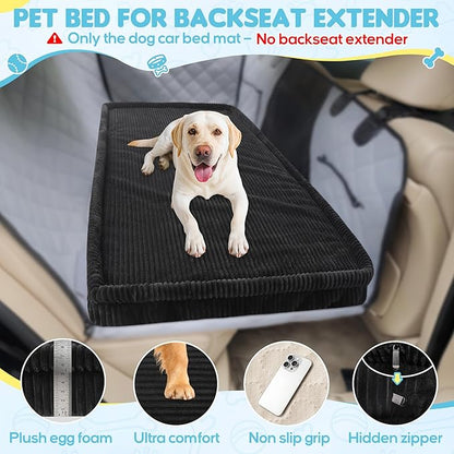 Dog Car Bed, Non-Slip Backseat Extender Pet Mat, Removable Washable Dog Bed for SUVs, Sedans & Trucks, Anti-Slip Travel Bed for Dogs, Easy Clean & Scratch-Proof & Comfort (56"x28.7")