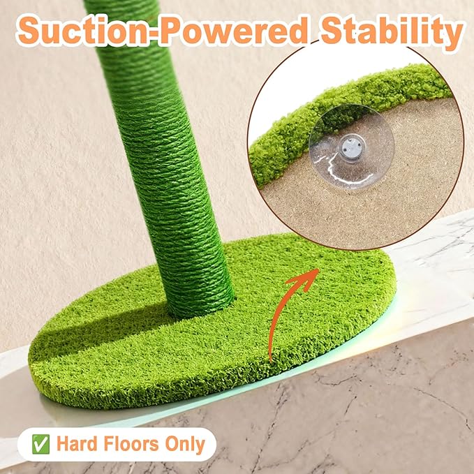 MOYMO Sunflower Cat Scratching Post & Interactive Toy | 38" Tall Scratcher with Rotating Flower Top for Indoor Cats, from Kittens to Large Adults