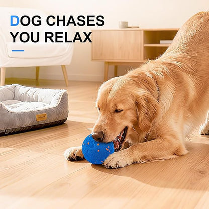 Interactive Dog Ball,Moving Bouncing Dog Toy for Large Dogs, USB Rechargeable Auto-Moving Pet Ball, Durable Interactive Dog Toy for Active Large Breed Puppies & Adult Dogs