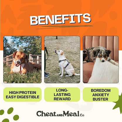 Bully Sticks for Dogs, (6 Inch, 5 Count), Dog Chew Toy for Aggresive Chewer, Long-Lasting, 100% Grass-Fed Beef Pizzle - Ideal for Medium and Large Dogs - Rawhide-Free