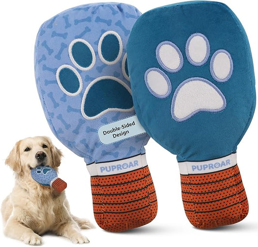 PUPROAR Pickleball Dog Toy – Valentines Day& Birthday Dog Toy Present & Pickleball Gift, Plush Pickle Ball Paddle with Interactive Squeaker & Crinkle, Funny Puppy Gift