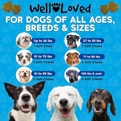 Calming Chews for Dogs - Dog Calm Treats, Made in USA, Vet Recommended, Behavior Support with Melatonin & Hemp, Stress, Separation, Fireworks, Travel, Extra Strength