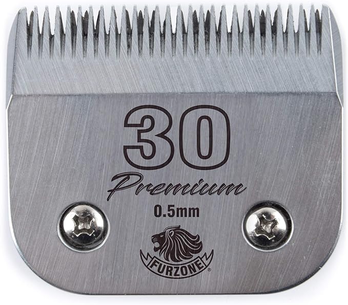 FURZONE 30 Blades for Dog Grooming, Size 30 1/50" Dog Clipper Blade, Made of Extra Durable Japanese Steel, Compatible with Most Andis, Oster, Wahl A5 Clippers