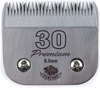 FURZONE 30 Blades for Dog Grooming, Size 30 1/50" Dog Clipper Blade, Made of Extra Durable Japanese Steel, Compatible with Most Andis, Oster, Wahl A5 Clippers