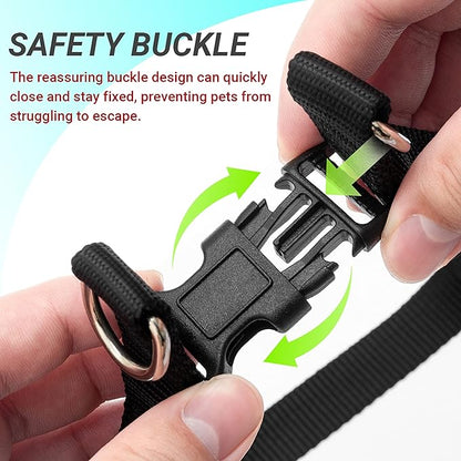 No Pull Dog Harness - Adjustable Step-in Harness & Leash Set for Small, Medium, Large Dogs - Escape Proof Soft Pet Harness for Walking, Training, Hiking, Outdoor Activities