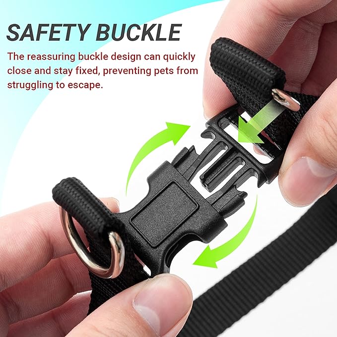 No Pull Dog Harness - Adjustable Step-in Harness & Leash & Collar Set for Small Medium Large Dogs - Escape Proof Soft Pet Harness for Walking, Training, Hiking, Outdoor Activities
