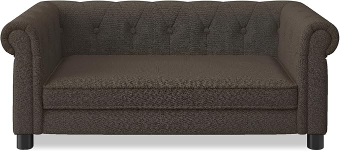 KEIKI Dog Bed for Medium and Large Dogs, Elevated Pet Sofa Bed, Durable Elevated Dog Couch with Legs, 39" Pet Bed for Dogs, Dark Brown