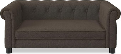 KEIKI Dog Bed for Medium and Large Dogs, Elevated Pet Sofa Bed, Durable Elevated Dog Couch with Legs, 39" Pet Bed for Dogs, Dark Brown