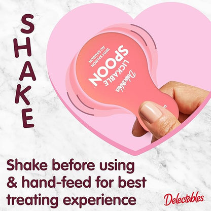 Delectables Lickable Spoon Handheld Wet Cat Treats Made with Real Chicken & Salmon, Quick & Easy Creamy Puree, Mess Free, Grain-Free, No Added Fillers, No by-Products, Variety Pack, 20ct