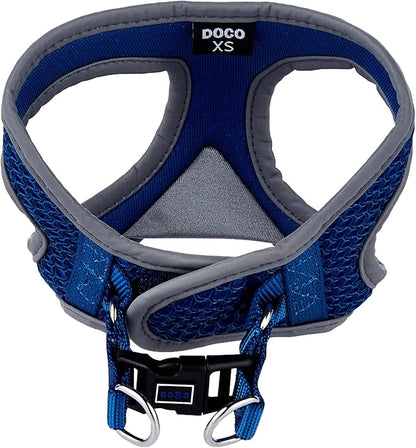 DOCO Dog Harness for Small Sized Dog - Athletica Adjustable, No Pull, No Choke, Puppy Vest Lightweight Air Mesh, Reflective, Puppy Essentials – Turquoise, X-Small (Chest 13.5"-14.", Weight 4–6 lbs)