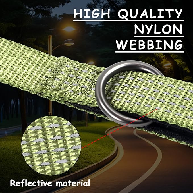Wolfone Long Line Dog Leash with Padded Handle Army Green 5m Training Leashes Reflective Leads for Dogs Outside