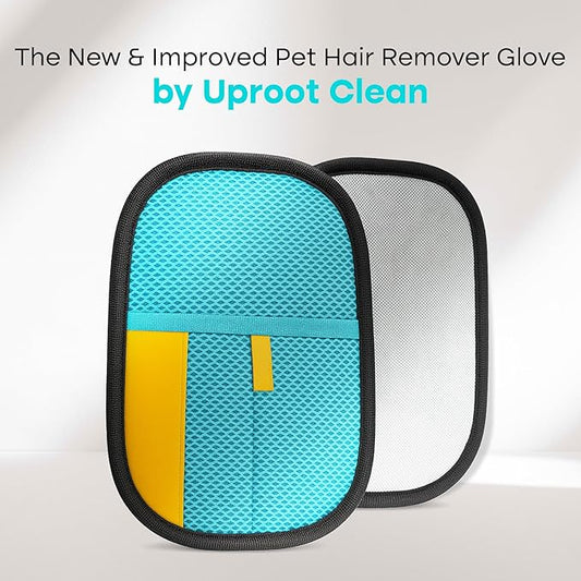 Uproot Clean Pet Hair Removal Tool Glove for Cats & Dogs: Infinitely-Reusable Electrostatic Pet Hair Remover Glove for Any Fabric - Cleans Furniture, Clothes, Car Upholstery, & More