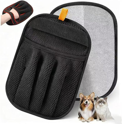 Amouy Pet Hair Removal Glove for Cats & Dogs, 2 PCS Upgraded Five-Finger Electrostatic Pet Hair Gloves, Reusable Magic Brush Pet Hair Remover Tool for Laundry, Couch, Carpet, Car Seat