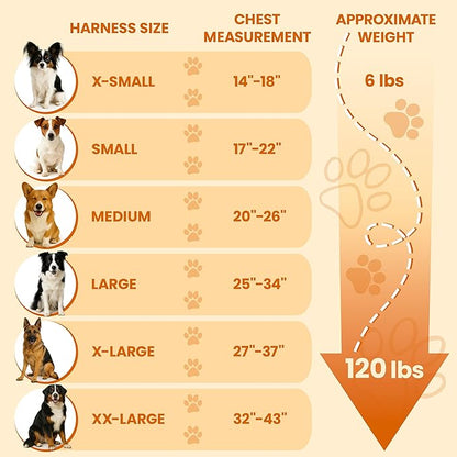 Bark Appeal Tan Plaid No-Pull Dog Harness for Small to Medium Sized Pets – Adjustable, Reflective Vest with 3 Leash Clips for Added Control, Easy Walks & Training – Medium