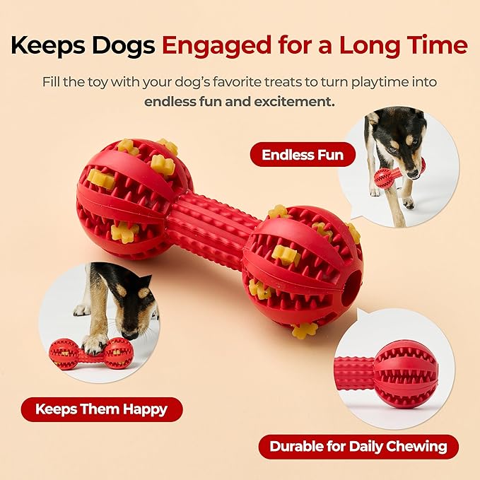 JAYU PET Toothbrush Toy Dog Chew Toy for Aggressive Chewers, Durable Dental Toy for Small & Medium Dogs, Teeth Cleaning Toy to Keep Them Busy, Remove Plaque & Tartar