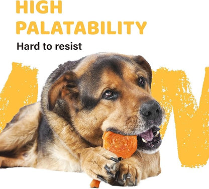 iPaw Turkey Tendons for Dogs 40 Pcs Bulk Pack, 100% Turkey and US Sourced Raw Material, Hypoallergenic, All Natural Human Grade Puppy Chew, Rawhide Alternative Dog Treats, Lollipop (Small)