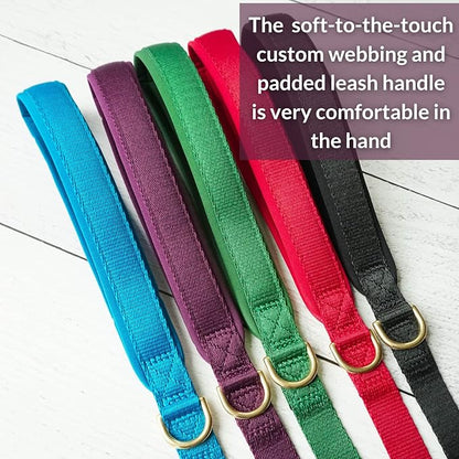 DJANGO Adventure Dog Leash – Strong, Comfortable, and Stylish Dog Leash with Solid Brass Hardware and Padded Handle - Designed for Outdoor Adventures and Everyday Use (Plum Purple)