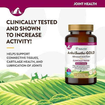 NaturVet Time Release ArthriSoothe Gold Tablets, 90 Pills