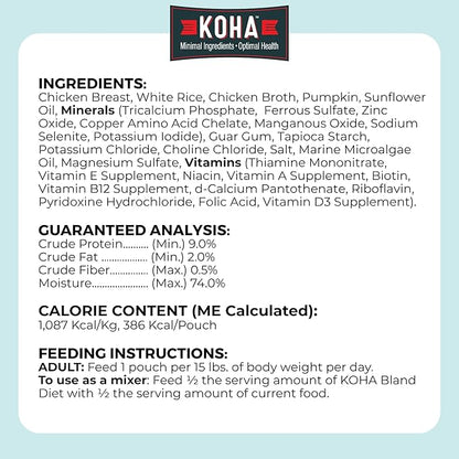 Bland Diet for Dogs: Limited Ingredient Wet Bland Diet Chicken & White Rice Recipe for Dogs