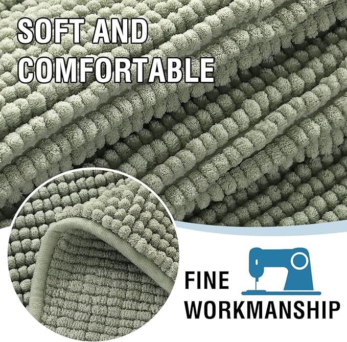 H.VERSAILTEX Plush Chenille Couch Cover for 3 Cushion Couch Anti Slip Washable Sofa Slipcovers Soft and Durable Furniture Protector for Dogs Cats Kids (27.5" x 59", Sea Foam)