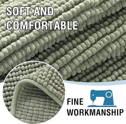 H.VERSAILTEX Plush Chenille Couch Cover for 3 Cushion Couch Anti Slip Washable Sofa Slipcovers Soft and Durable Furniture Protector for Dogs Cats Kids (27.5" x 59", Sea Foam)