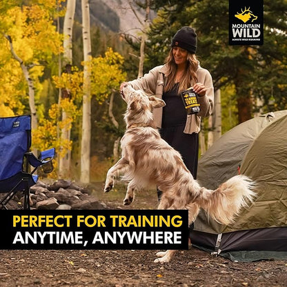 MOUNTAIN WILD Training Treats for Dogs & Puppies – Elk & Venison Protein Puppy & Dog Treat – High Value, All-Natural, No Fillers, Grain-Free, No Artificial Preservatives – 4oz, 1 Bag