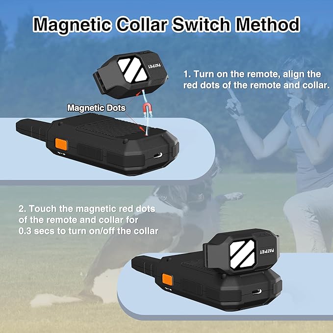 PATPET Dog Training Collar with Night Lights - 4200FT Waterproof E Collar for Dogs Training for Large Medium Dogs, Rechargeable Dog Electric Training Collar 119 Levels with 4 Training Modes