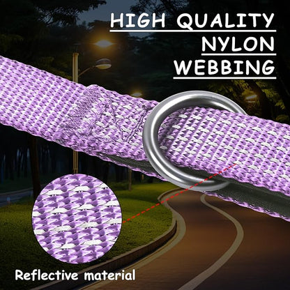 Wolfone Long Line Dog Leash with Padded Handle Purple 5m Training Leashes Reflective Leads for Dogs Outside