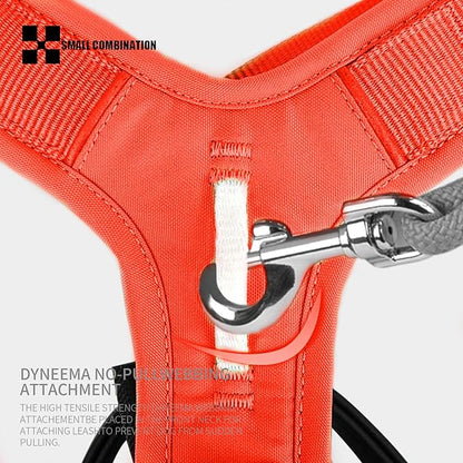 Adjustable Dog Harness with Handle, Padded Comfort,Small, Medium and Large Dogs (Orange, S)