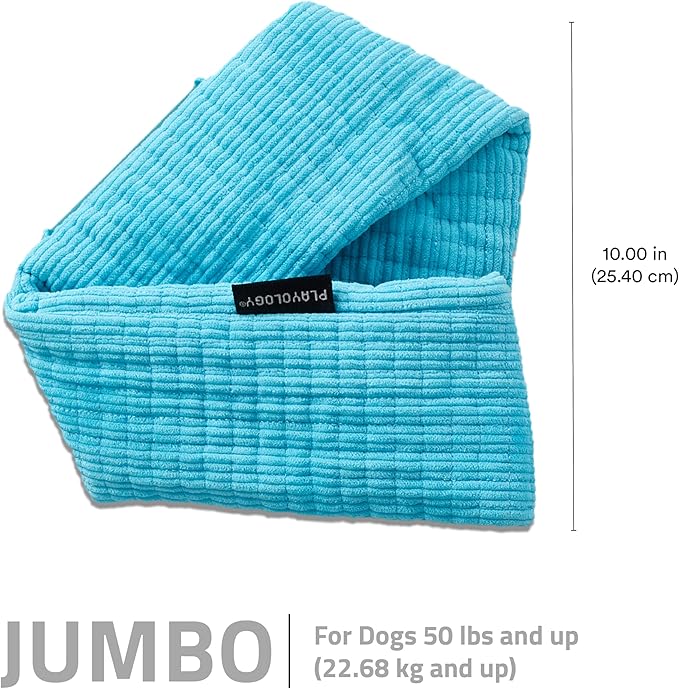 Playology Dog Toys | Plush Toy Crinkle Ring for Dogs | Jumbo Peanut Butter Scented Toy - Easy to Clean and Made from Non Toxic Materials