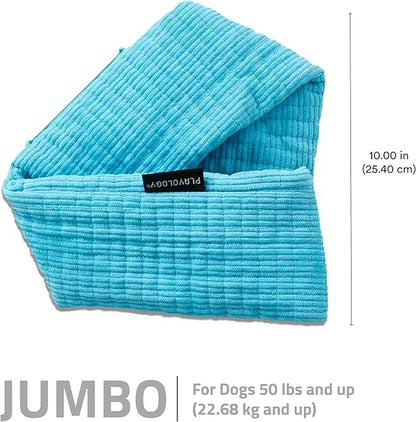 Playology Dog Toys | Plush Toy Crinkle Ring for Dogs | Jumbo Peanut Butter Scented Toy - Easy to Clean and Made from Non Toxic Materials