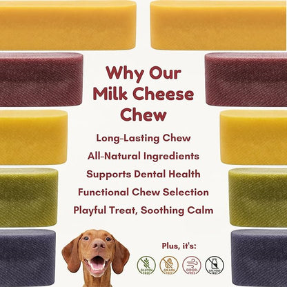 Majestic Pet Himalayan All-Natural Yak Style Cheese Dog Chews Made w/ 100% Cows Milk- Long Lasting Dental Chew for Dogs - Healthy Pet Treats w/Beneficial Ingredients (Variety Pack, Large, 5 Pack)