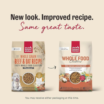 The Honest Kitchen Human Grade Whole Food Clusters Dog Whole Grain Beef & Oat 10 lb Bag