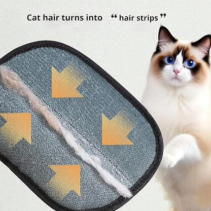 Pet Hair Removal Glove for Dogs & Cats,2Pcs Electrostatic Gloves Pet Hair Removal, Washable Reusable Dogs Cats Hair Gloves for Furniture Bed Sheets Couch Clothes Carpet Car Seat
