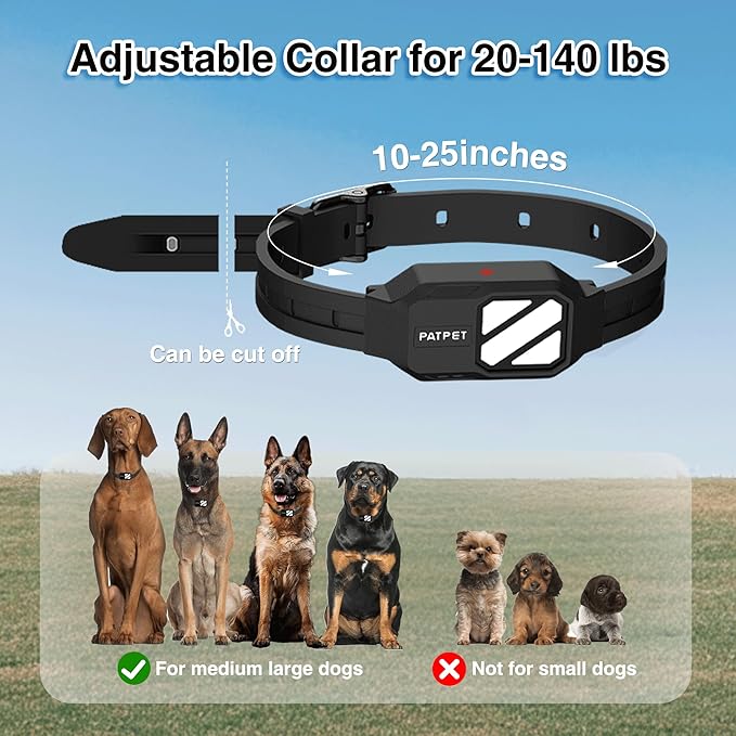 PATPET Dog Training Collar with Night Lights - 4200FT Waterproof E Collar for Dogs Training for Large Medium Dogs, Rechargeable Dog Electric Training Collar 119 Levels with 4 Training Modes