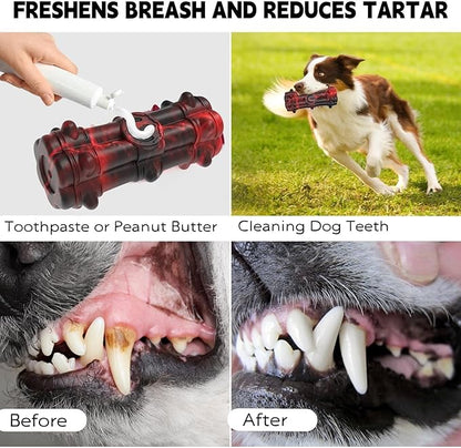 Homipooty Indestructible Chew Toy for Aggressive Large Medium Breed Dogs - Squeaky, Interactive, Tough Durable Toothbrush for Dog Birthday